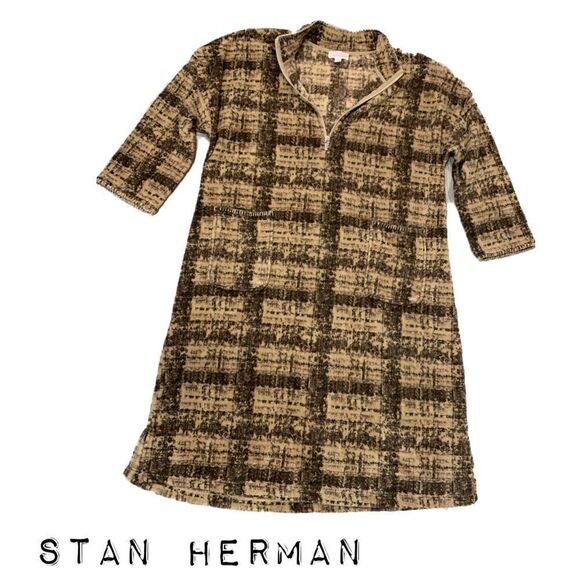 Stan Herman o/s plus size plush 1/4 zip slip on robe w/ deep front pocke… - Picture 1 of 12